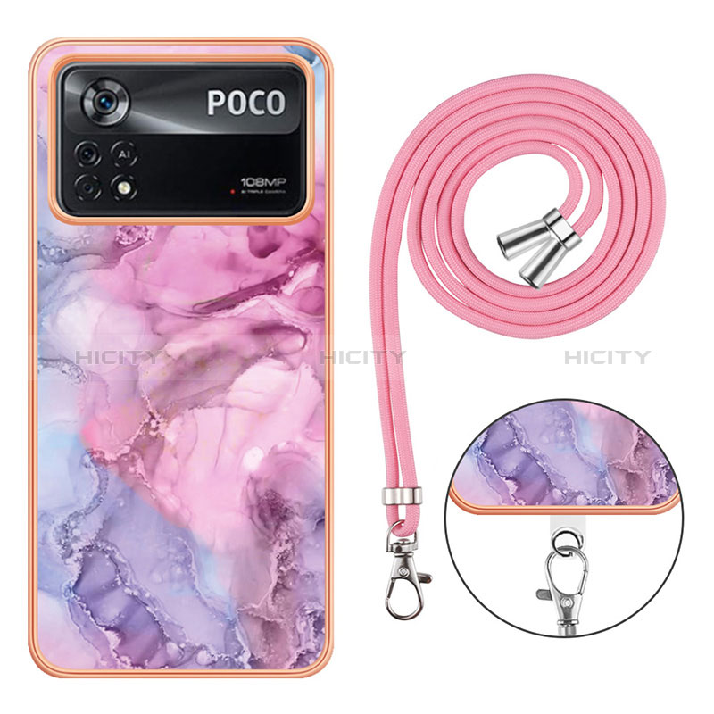 Custodia Silicone Gel Morbida Fantasia Modello Cover con Cinghia Cordino Mano YB7 per Xiaomi Poco X4 Pro 5G