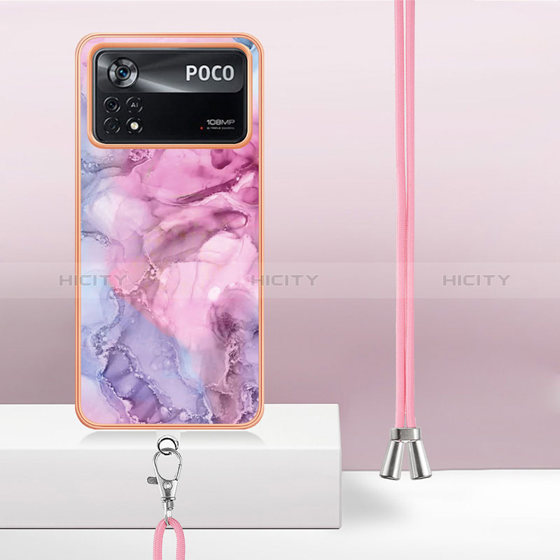 Custodia Silicone Gel Morbida Fantasia Modello Cover con Cinghia Cordino Mano YB7 per Xiaomi Poco X4 Pro 5G