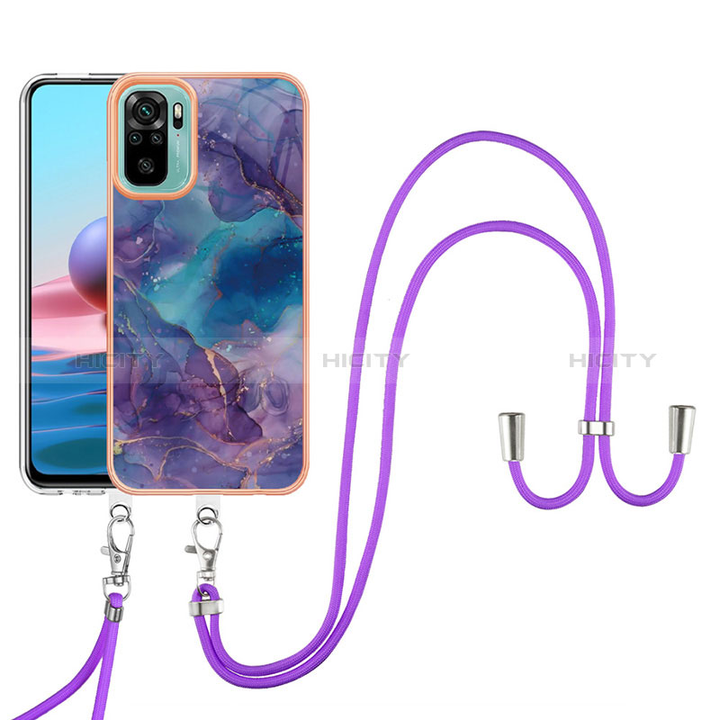 Custodia Silicone Gel Morbida Fantasia Modello Cover con Cinghia Cordino Mano YB7 per Xiaomi Redmi Note 10S 4G