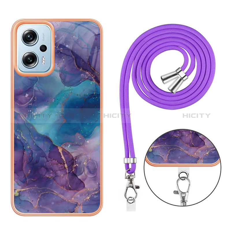 Custodia Silicone Gel Morbida Fantasia Modello Cover con Cinghia Cordino Mano YB7 per Xiaomi Redmi Note 11 Pro+ Plus 5G