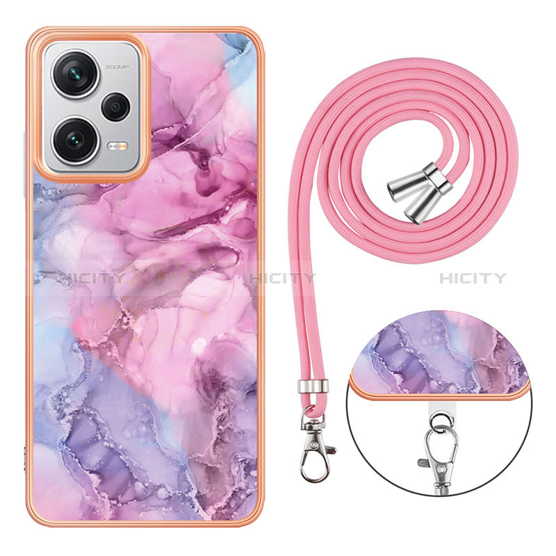 Custodia Silicone Gel Morbida Fantasia Modello Cover con Cinghia Cordino Mano YB7 per Xiaomi Redmi Note 12 Pro+ Plus 5G