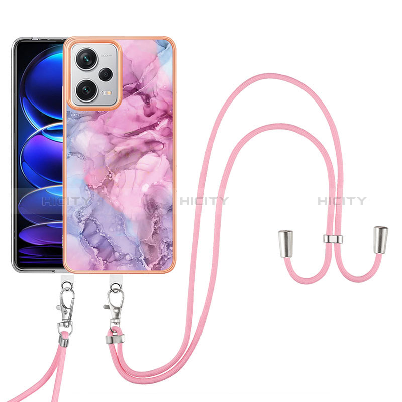 Custodia Silicone Gel Morbida Fantasia Modello Cover con Cinghia Cordino Mano YB7 per Xiaomi Redmi Note 12 Pro+ Plus 5G