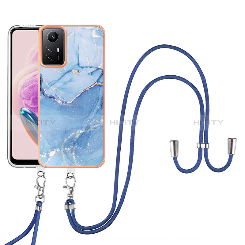 Custodia Silicone Gel Morbida Fantasia Modello Cover con Cinghia Cordino Mano YB7 per Xiaomi Redmi Note 12S