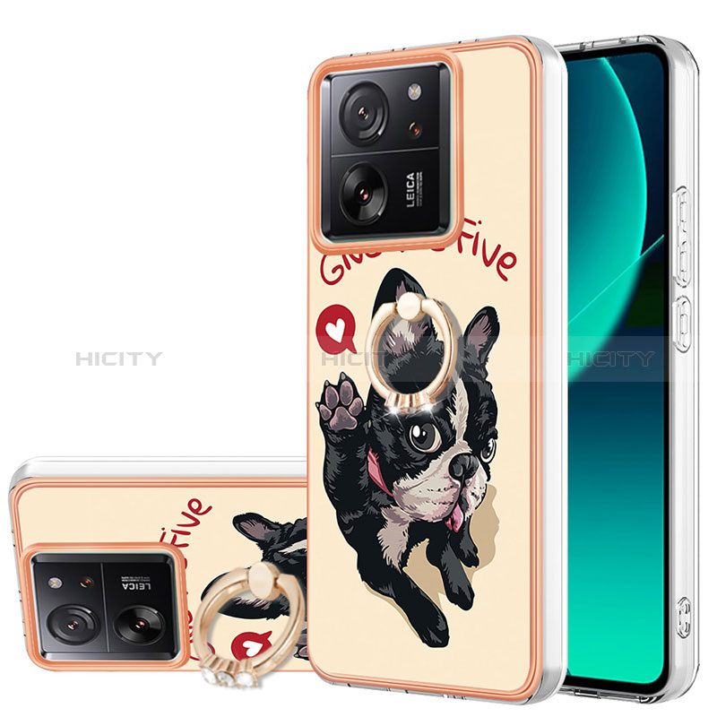 Custodia Silicone Gel Morbida Fantasia Modello Cover con Cinghia Cordino Mano YB8 per Xiaomi Mi 13T 5G