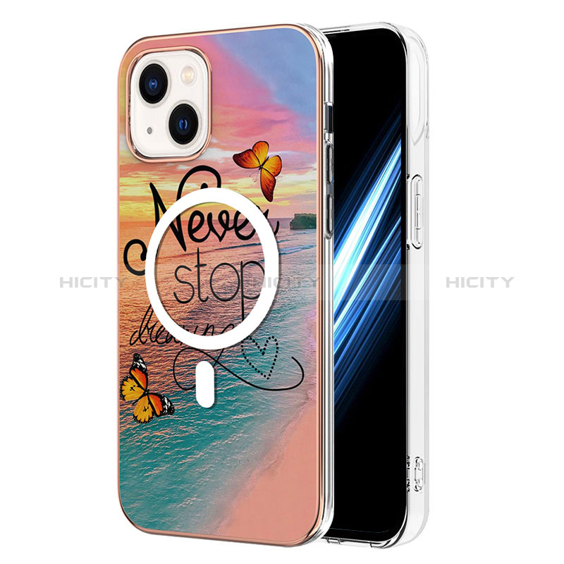 Custodia Silicone Gel Morbida Fantasia Modello Cover con Mag-Safe Magnetic per Apple iPhone 15 Plus