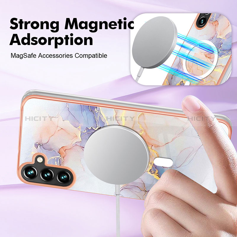 Custodia Silicone Gel Morbida Fantasia Modello Cover con Mag-Safe Magnetic per Samsung Galaxy Quantum4 5G