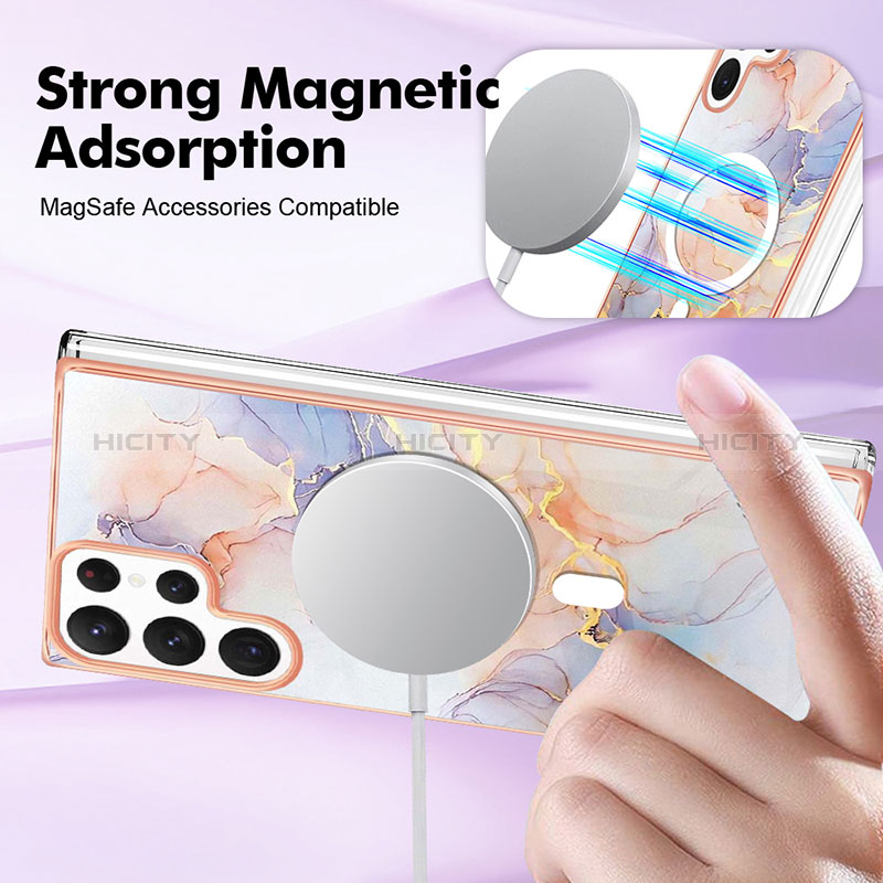 Custodia Silicone Gel Morbida Fantasia Modello Cover con Mag-Safe Magnetic per Samsung Galaxy S23 Ultra 5G
