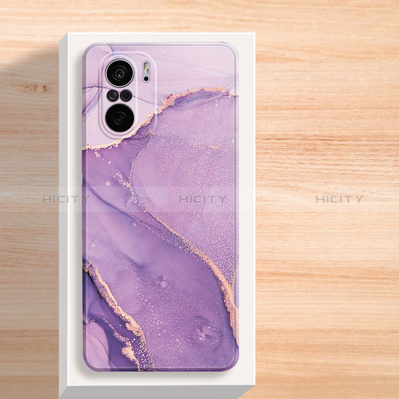 Custodia Silicone Gel Morbida Fantasia Modello Cover per Xiaomi Poco F3 5G Viola