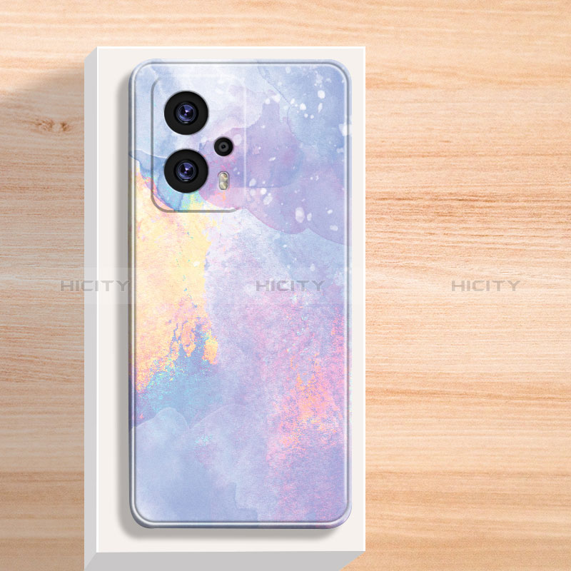 Custodia Silicone Gel Morbida Fantasia Modello Cover per Xiaomi Redmi Note 12T Pro 5G Viola