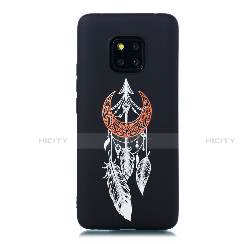 Custodia Silicone Gel Morbida Fantasia Modello Cover S01 per Huawei Mate 20 Pro Nero