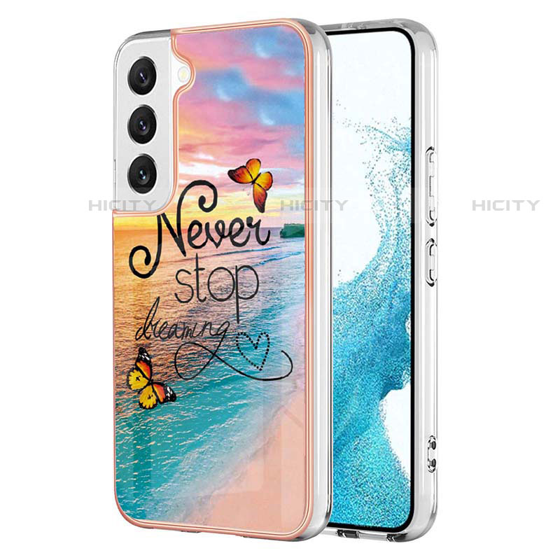 Custodia Silicone Gel Morbida Fantasia Modello Cover S01 per Samsung Galaxy S22 Plus 5G Multicolore