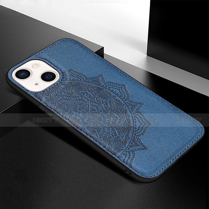 Custodia Silicone Gel Morbida Fantasia Modello Cover S05 per Apple iPhone 13 Mini Blu