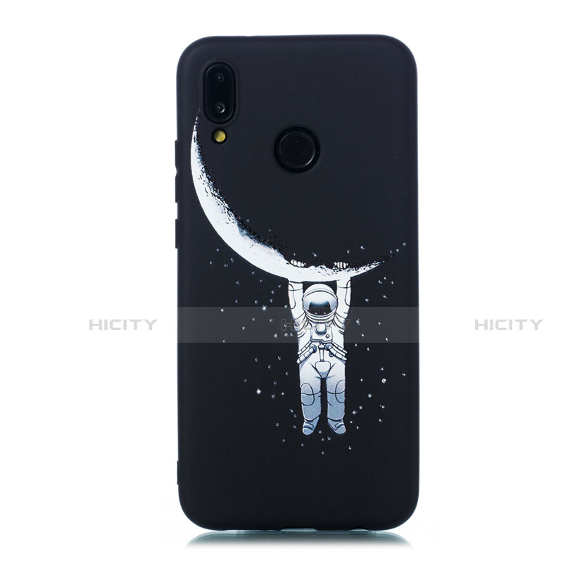 Custodia Silicone Gel Morbida Fantasia Modello Cover S05 per Huawei Nova 3e Nero