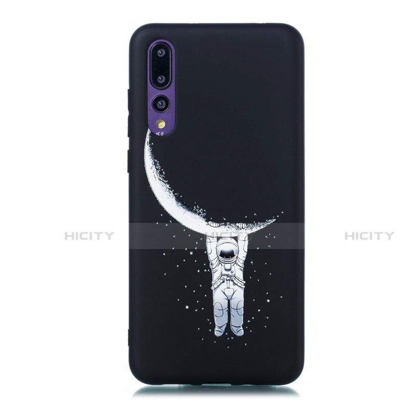 Custodia Silicone Gel Morbida Fantasia Modello Cover S05 per Huawei P20 Pro Nero