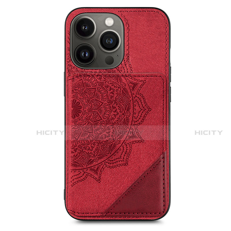 Custodia Silicone Gel Morbida Fantasia Modello Cover S06 per Apple iPhone 13 Pro Rosso