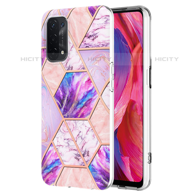 Custodia Silicone Gel Morbida Fantasia Modello Cover Y01B per OnePlus Nord N200 5G Lavanda