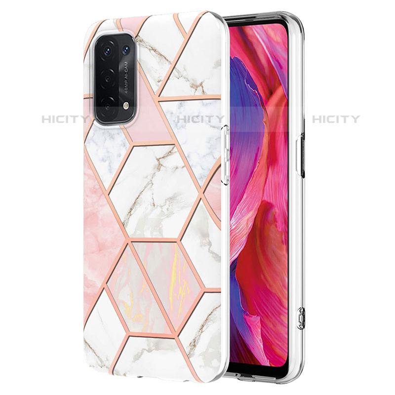 Custodia Silicone Gel Morbida Fantasia Modello Cover Y01B per OnePlus Nord N200 5G Rosa