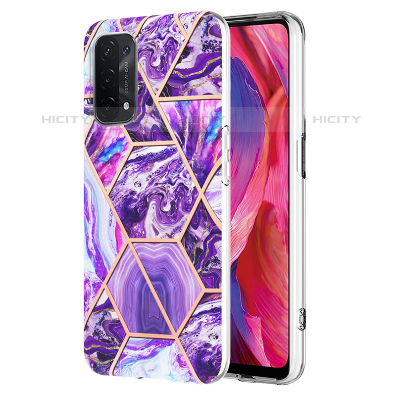 Custodia Silicone Gel Morbida Fantasia Modello Cover Y01B per OnePlus Nord N200 5G Viola