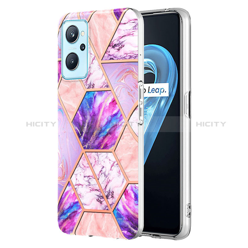 Custodia Silicone Gel Morbida Fantasia Modello Cover Y01B per Realme 9i 4G Lavanda