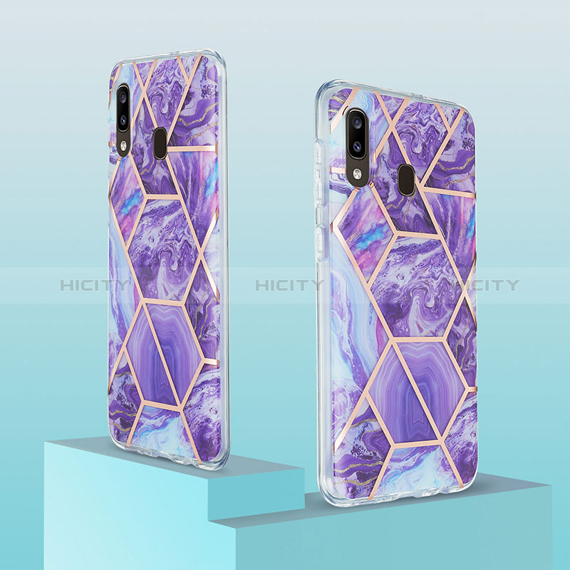 Custodia Silicone Gel Morbida Fantasia Modello Cover Y01B per Samsung Galaxy A30