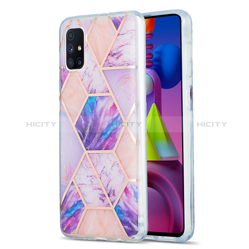 Custodia Silicone Gel Morbida Fantasia Modello Cover Y01B per Samsung Galaxy M51 Lavanda