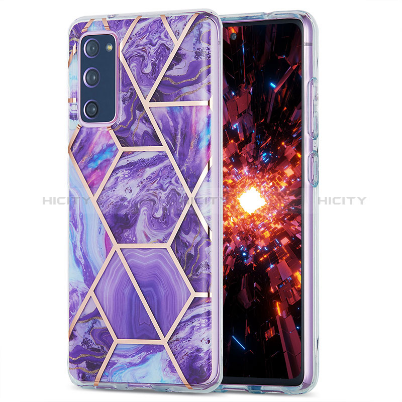 Custodia Silicone Gel Morbida Fantasia Modello Cover Y01B per Samsung Galaxy S20 Lite 5G Viola