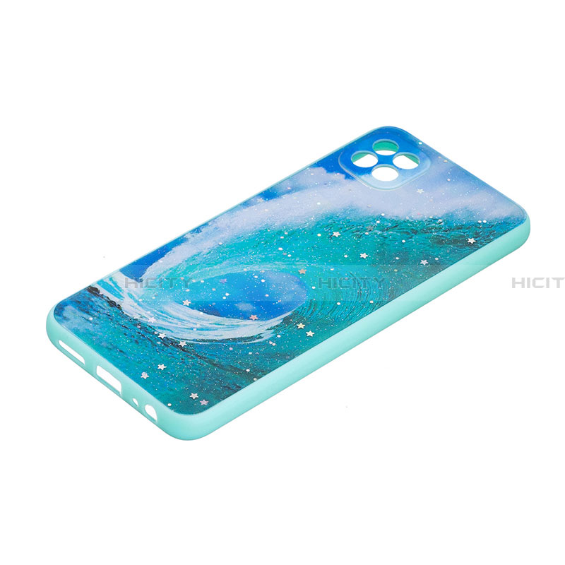 Custodia Silicone Gel Morbida Fantasia Modello Cover Y01X per Samsung Galaxy A22 5G Verde