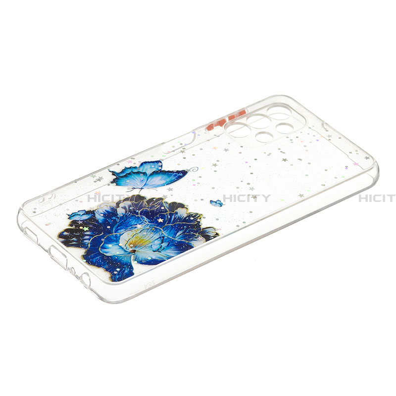 Custodia Silicone Gel Morbida Fantasia Modello Cover Y01X per Samsung Galaxy A32 4G Blu