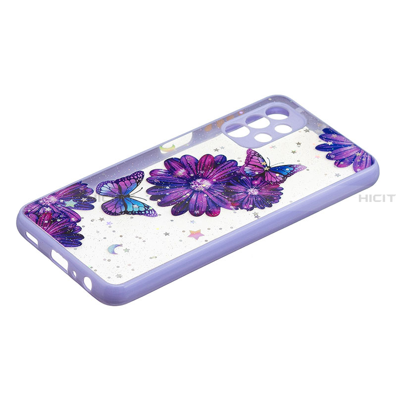 Custodia Silicone Gel Morbida Fantasia Modello Cover Y01X per Samsung Galaxy A32 5G Viola