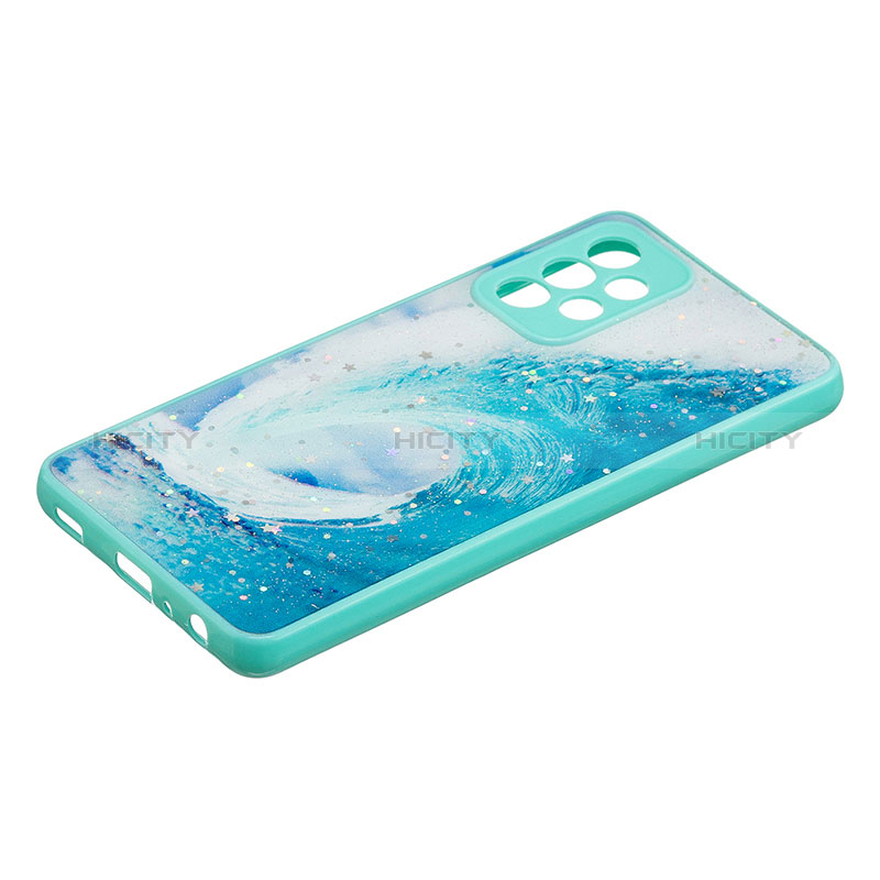 Custodia Silicone Gel Morbida Fantasia Modello Cover Y01X per Samsung Galaxy A52s 5G Verde