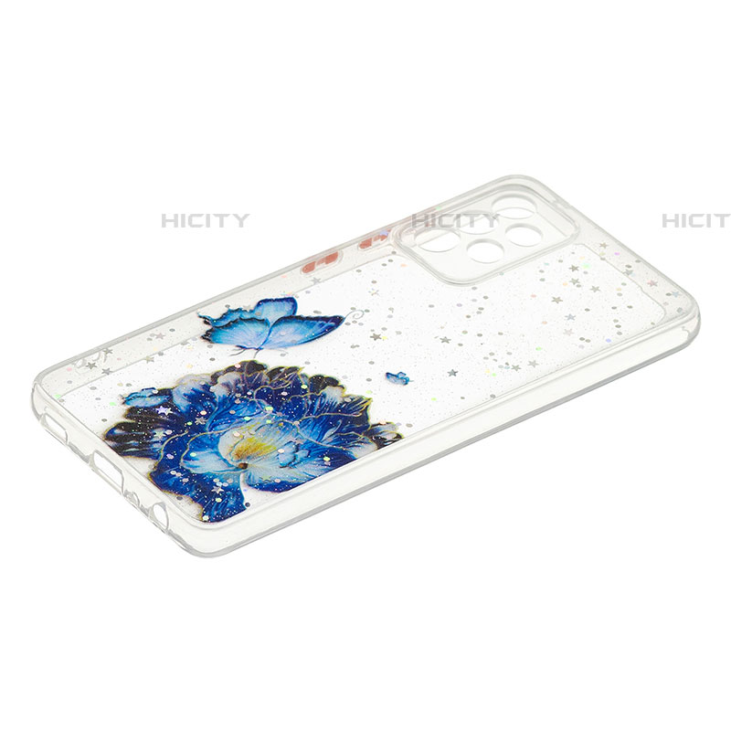 Custodia Silicone Gel Morbida Fantasia Modello Cover Y01X per Samsung Galaxy A53 5G Blu