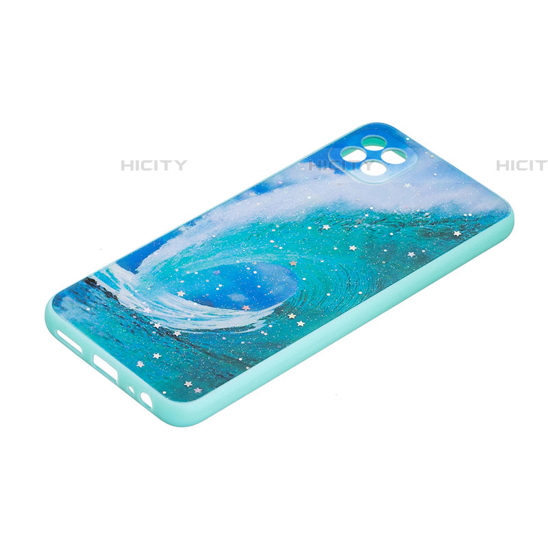 Custodia Silicone Gel Morbida Fantasia Modello Cover Y01X per Samsung Galaxy F42 5G Verde