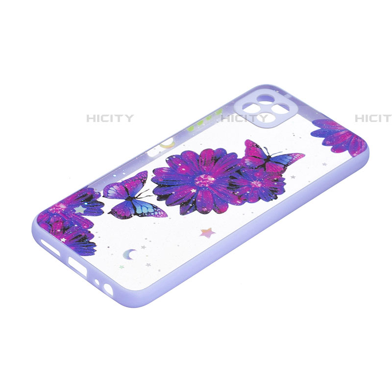 Custodia Silicone Gel Morbida Fantasia Modello Cover Y01X per Samsung Galaxy F42 5G Viola