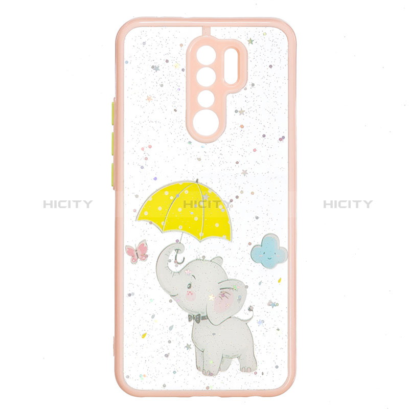 Custodia Silicone Gel Morbida Fantasia Modello Cover Y01X per Xiaomi Redmi 9 Prime India Giallo