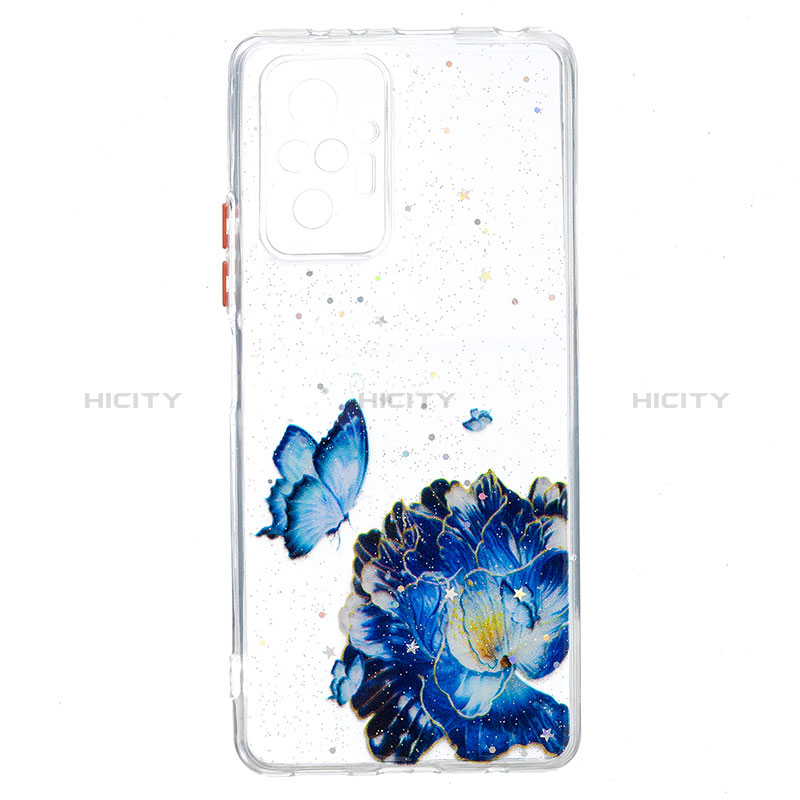 Custodia Silicone Gel Morbida Fantasia Modello Cover Y01X per Xiaomi Redmi Note 10 Pro Max Blu