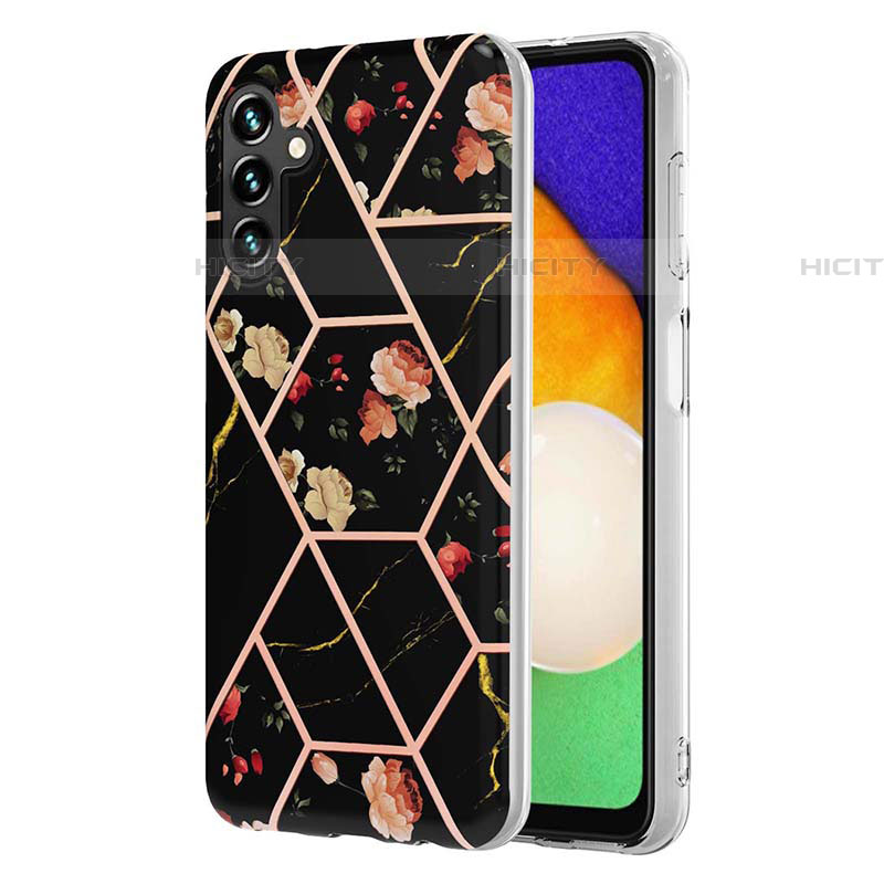 Custodia Silicone Gel Morbida Fantasia Modello Cover Y02B per Samsung Galaxy A04s Nero