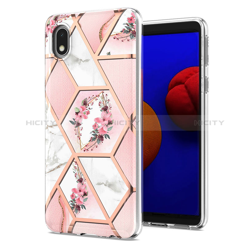 Custodia Silicone Gel Morbida Fantasia Modello Cover Y02B per Samsung Galaxy M01 Core Rosa