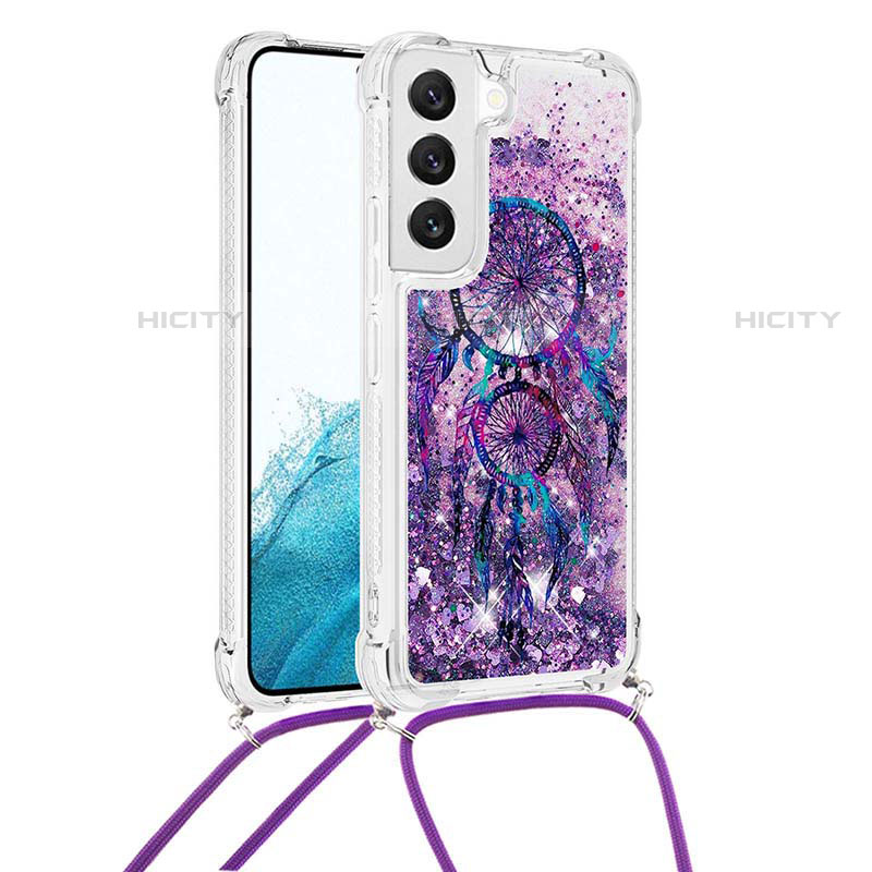 Custodia Silicone Gel Morbida Fantasia Modello Cover Y02B per Samsung Galaxy S21 5G Viola