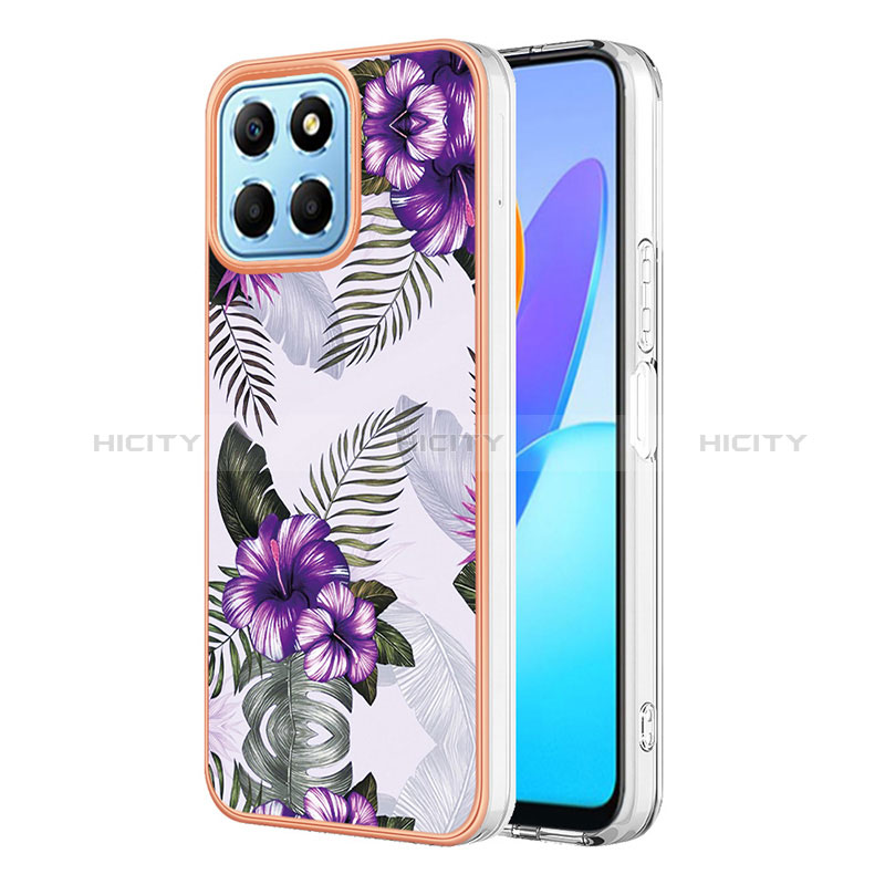 Custodia Silicone Gel Morbida Fantasia Modello Cover Y03B per Huawei Honor X6 Viola