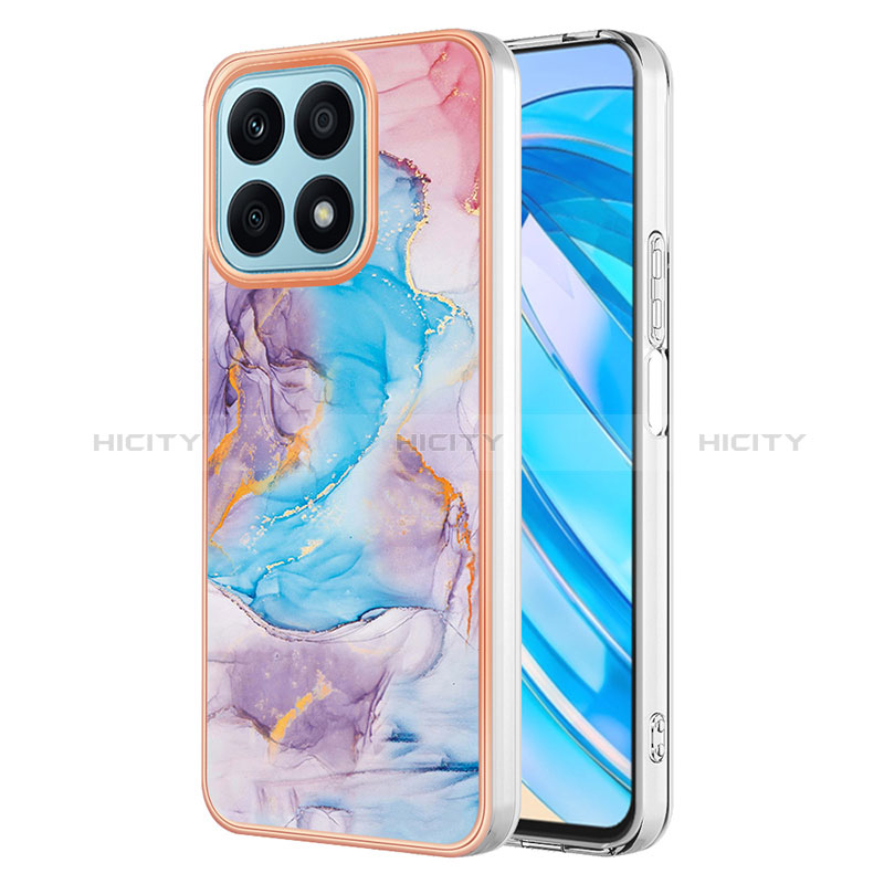 Custodia Silicone Gel Morbida Fantasia Modello Cover Y03B per Huawei Honor X8a 4G Blu