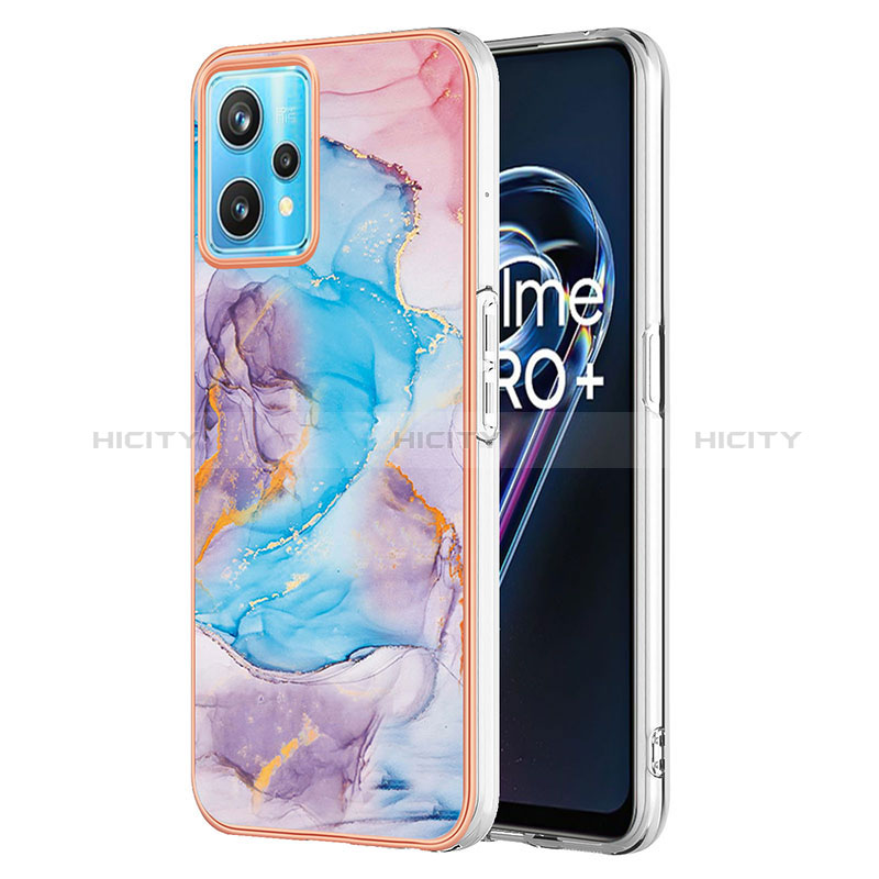 Custodia Silicone Gel Morbida Fantasia Modello Cover Y03B per Realme 9 Pro 5G Blu