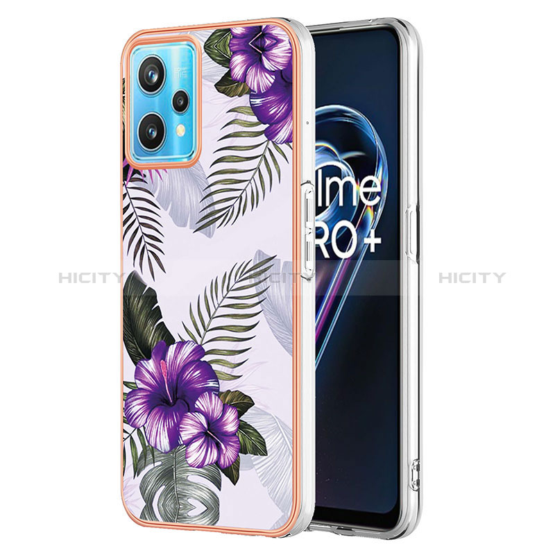 Custodia Silicone Gel Morbida Fantasia Modello Cover Y03B per Realme 9 Pro 5G Viola