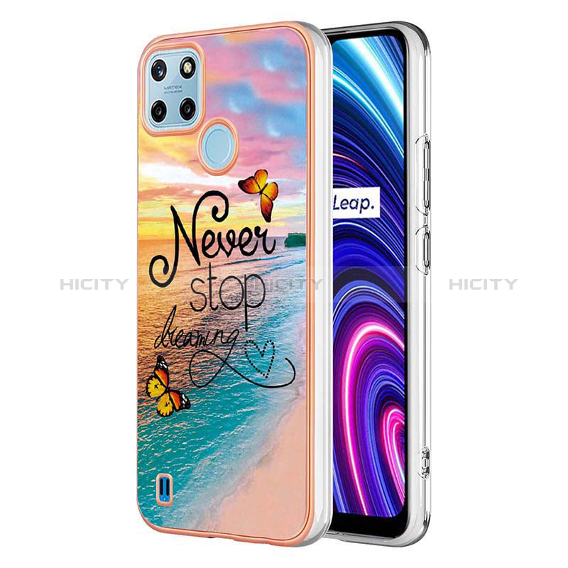 Custodia Silicone Gel Morbida Fantasia Modello Cover Y03B per Realme C21Y Multicolore