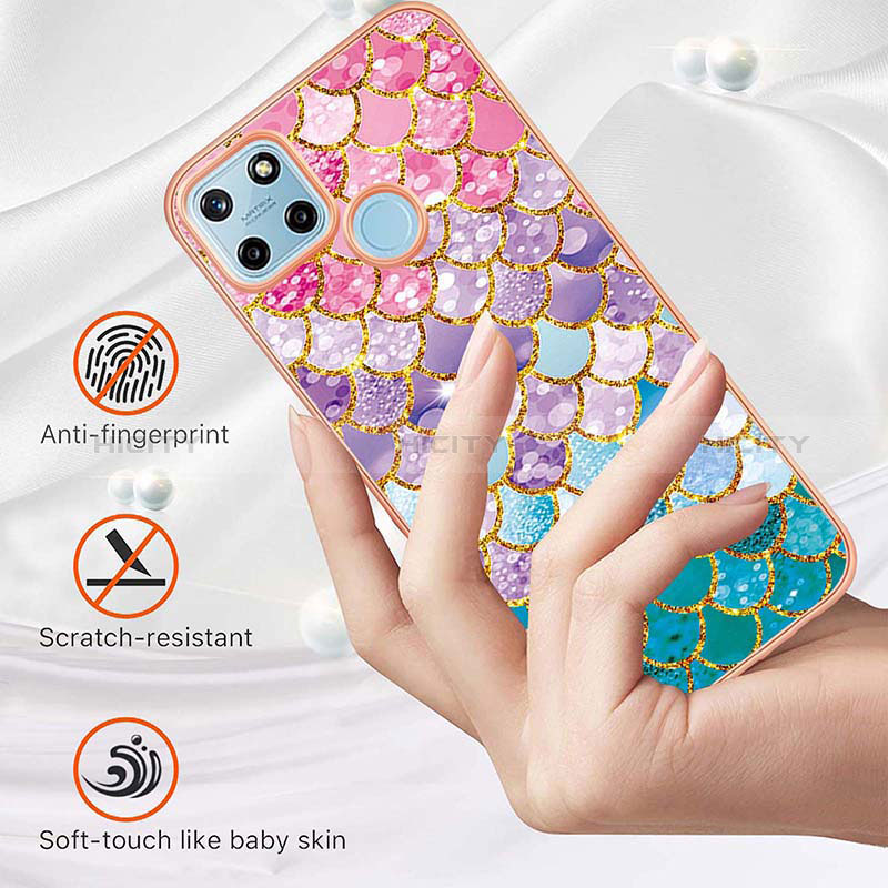 Custodia Silicone Gel Morbida Fantasia Modello Cover Y03B per Realme C25Y