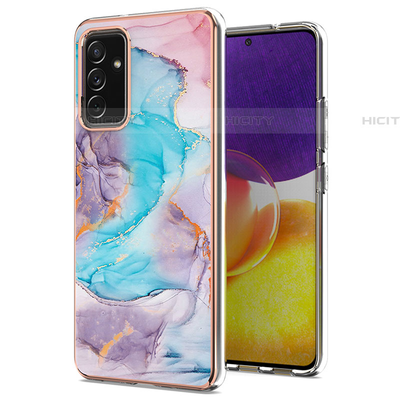 Custodia Silicone Gel Morbida Fantasia Modello Cover Y03B per Samsung Galaxy A05s Blu