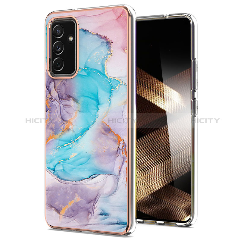 Custodia Silicone Gel Morbida Fantasia Modello Cover Y03B per Samsung Galaxy A15 4G Blu