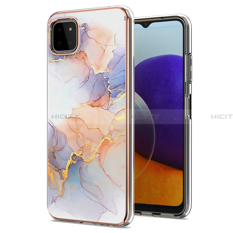 Custodia Silicone Gel Morbida Fantasia Modello Cover Y03B per Samsung Galaxy A22 5G Lavanda