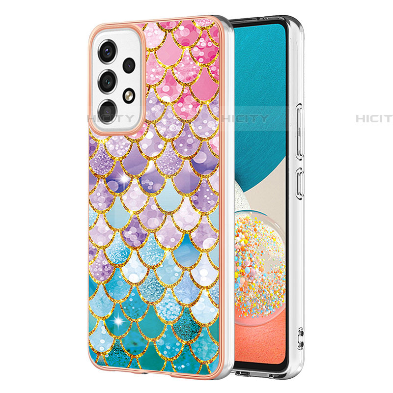 Custodia Silicone Gel Morbida Fantasia Modello Cover Y03B per Samsung Galaxy A53 5G Colorato