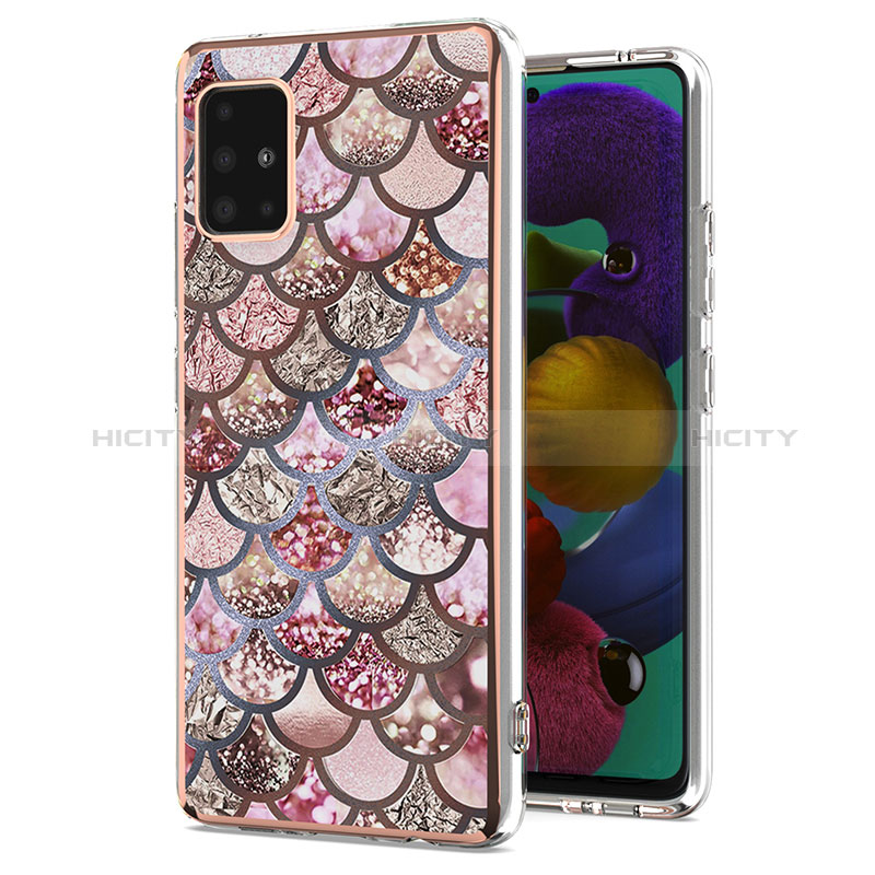 Custodia Silicone Gel Morbida Fantasia Modello Cover Y03B per Samsung Galaxy M40S Marrone