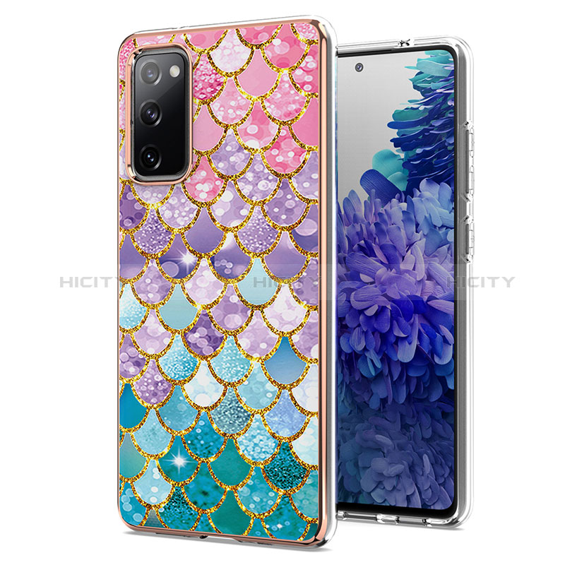 Custodia Silicone Gel Morbida Fantasia Modello Cover Y03B per Samsung Galaxy S20 FE (2022) 5G Colorato